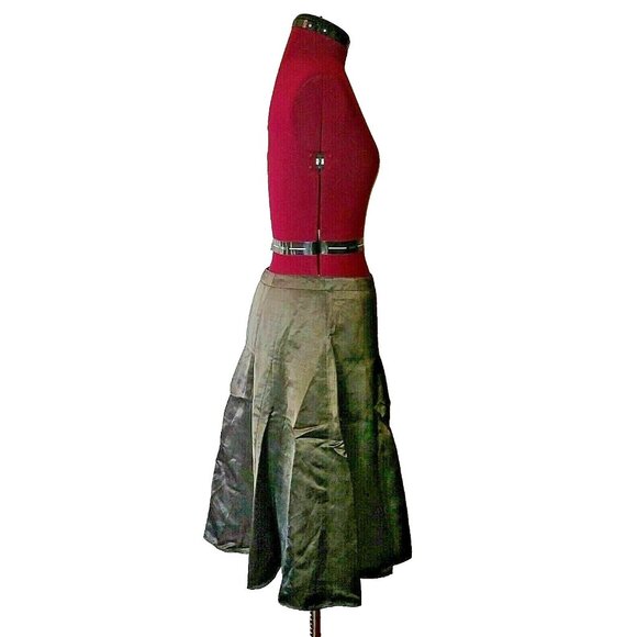 Banana Republic A Line Skirt Brown Women Lined Linen Blend Size 2 - Picture 4 of 12